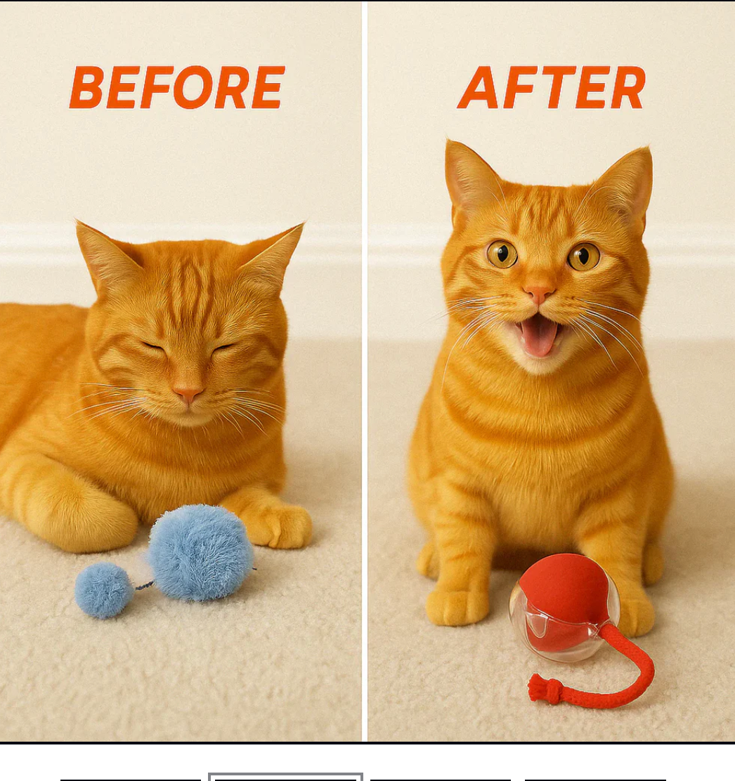 Rolling ball with Tail Made with Pet friendly material