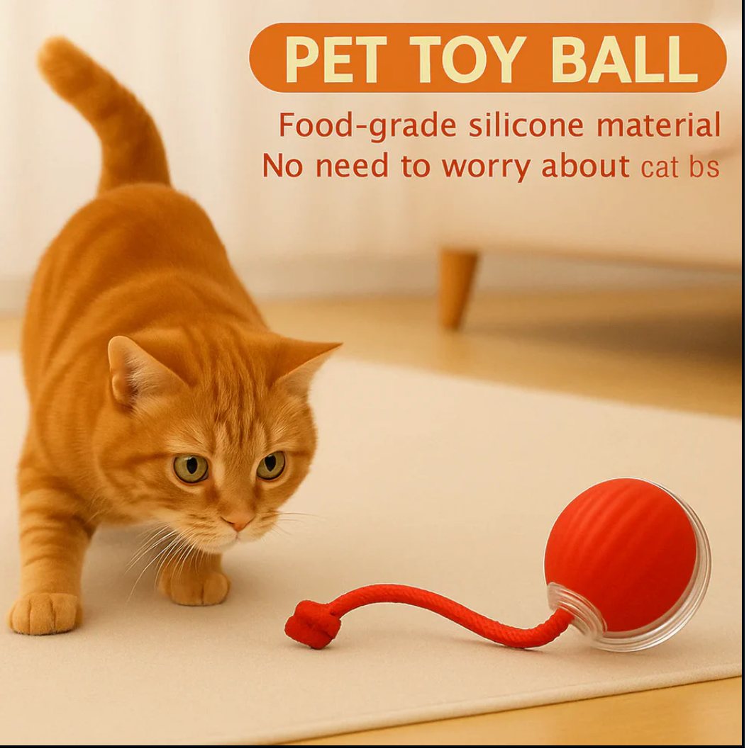 Rolling ball with Tail Made with Pet friendly material
